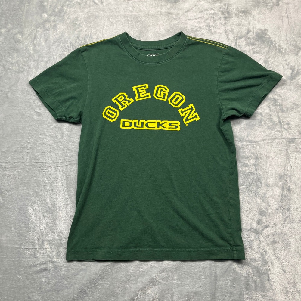 Oregon Ducks T-Shirt Kids Youth Medium 12-14 Green Colosseum NCAA Graphic Tee